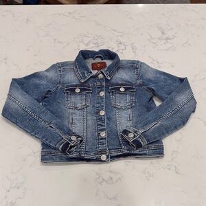 7 For All Mankind Blue Kids Jean Jacket